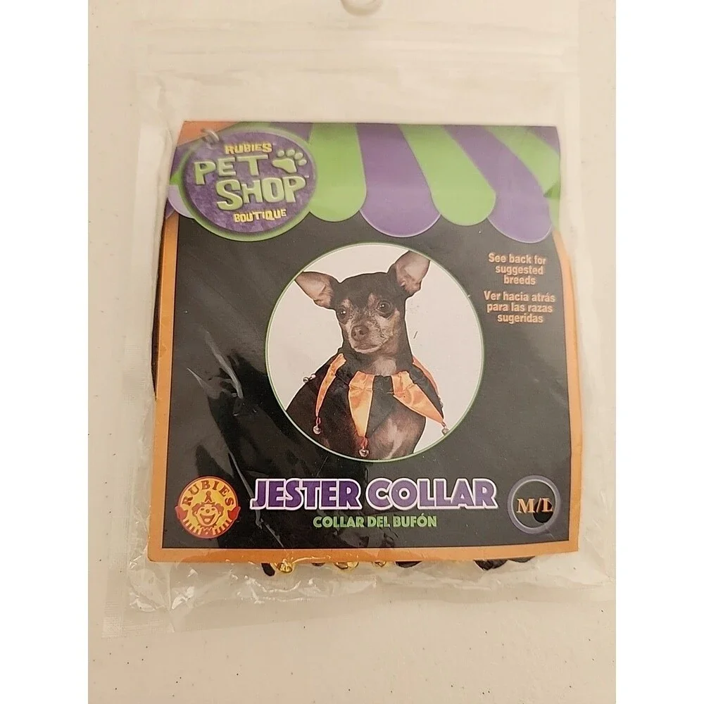 Rubies Pet Shop Boutique Dog Jester Collar Size M/L NEW READ
